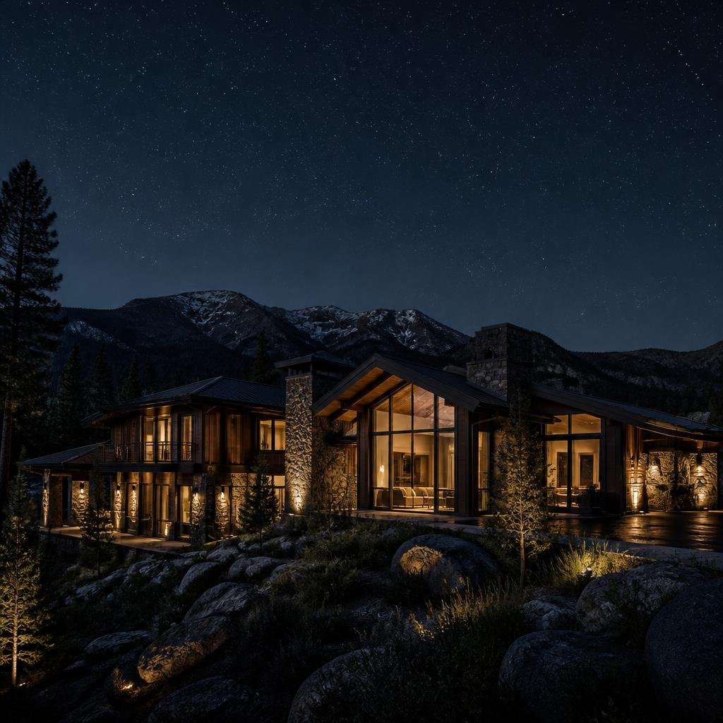 Residential outdoor lighting in Pagosa Springs, Colorado